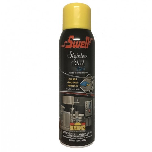 Wholesale Simoniz Swell Stainless Steel Polish and Cleaner Aerosol Spray 12pk 15oz Bottles Shines, Cleans, Protects